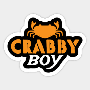 Crab Boy Men Ocean Hermit Marine Life Sticker